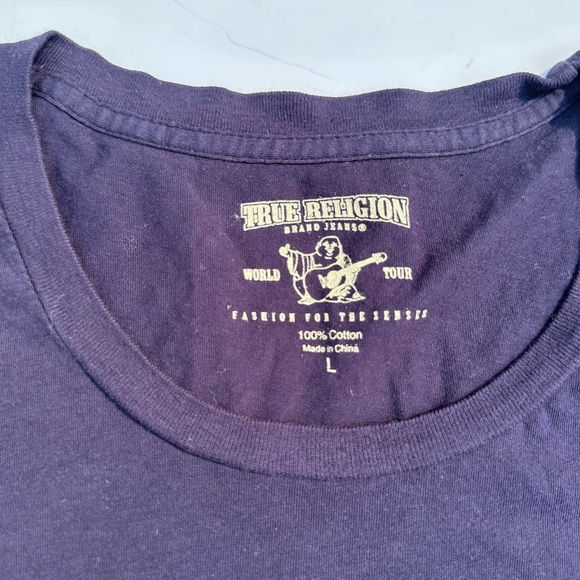 True Religion Purple Fitted Short Sleeve Tee - Picture 3 of 4
